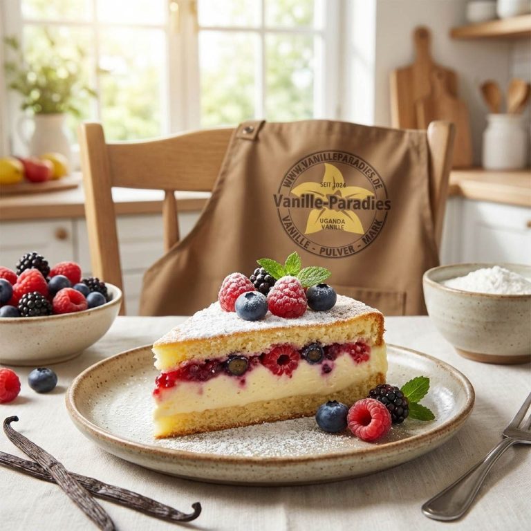 Vanille-Biskuitrolle mit mascarponegefüllter Vanillecreme Vanille-Biskuitrolle mit mascarponegefüllter Vanillecreme