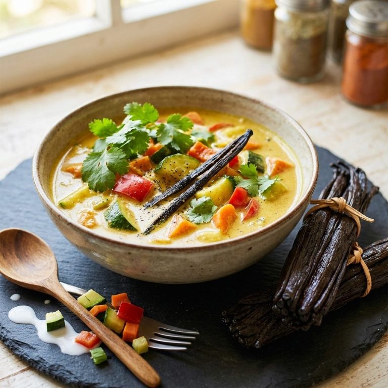 Vanille-Curry mit Kokosmilch und Gemüse