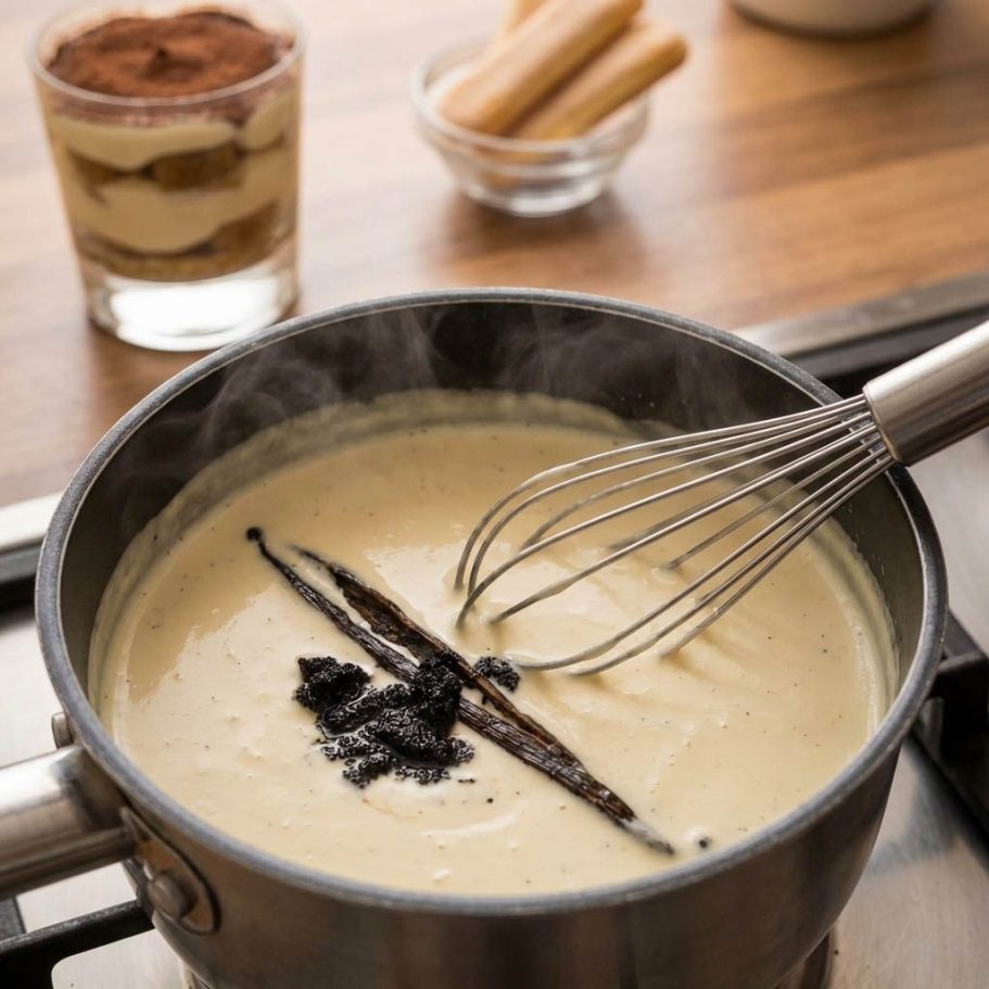 Vanilleschoteninfusion für Tiramisu – Intensives Vanillearoma