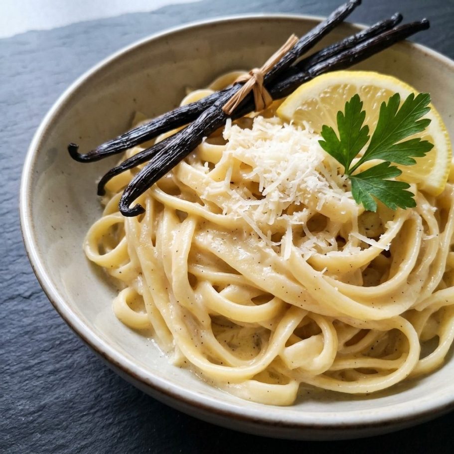 Vanille-Pasta mit Uganda-Vanille und Zitrone Vanille-Pasta mit Uganda-Vanille und Zitrone