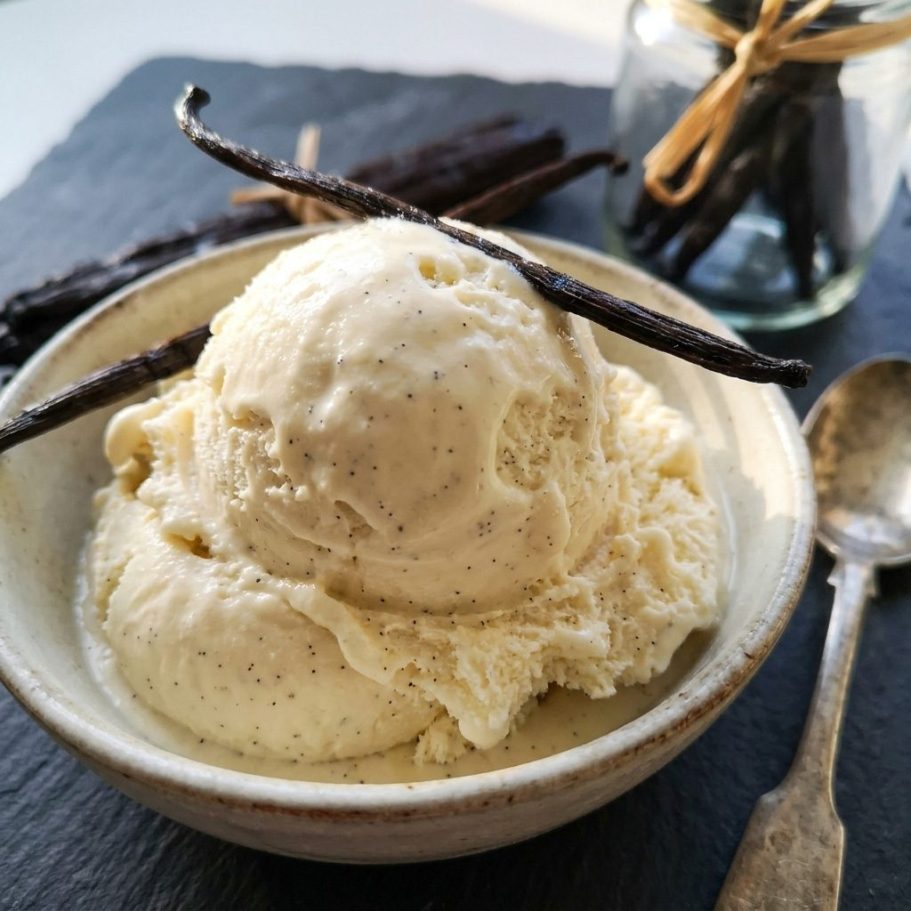 Vanilleeis ohne Eismaschine