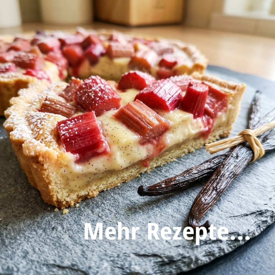 Rhabarberkuchen mit echter Vanille – cremig & fruchtig Rhabarberkuchen mit echter Vanille – cremig & fruchtig