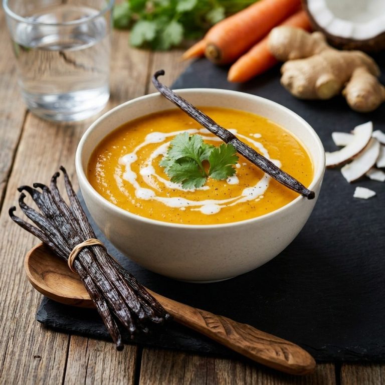 Karotten-Ingwer-Suppe mit echter Uganda-Vanille