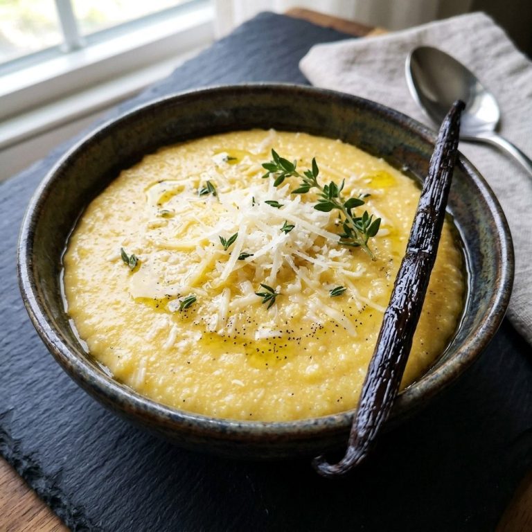 Vanille-Polenta mit Parmesan und Thymian